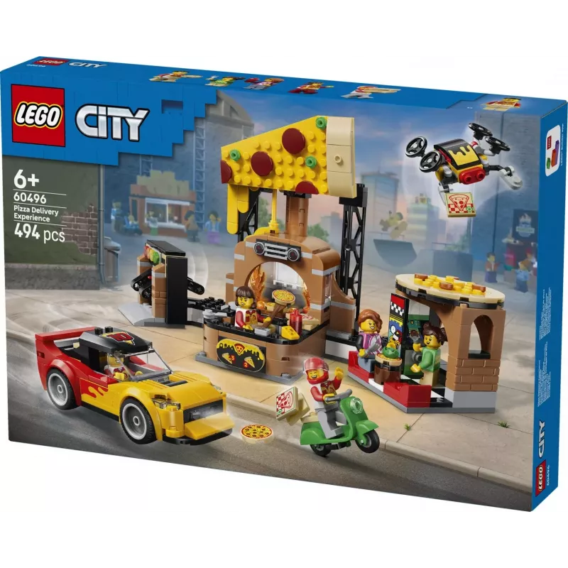 LEGO City 60496 Pizza Delivery Experience with Vehicles (494 pcs)