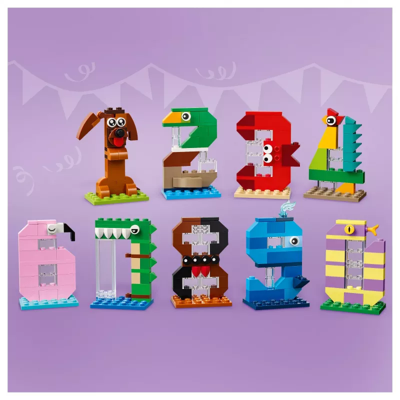 LEGO 40807 Birthday Numbers - Buildable Animal Cake Toppers (281 pcs)