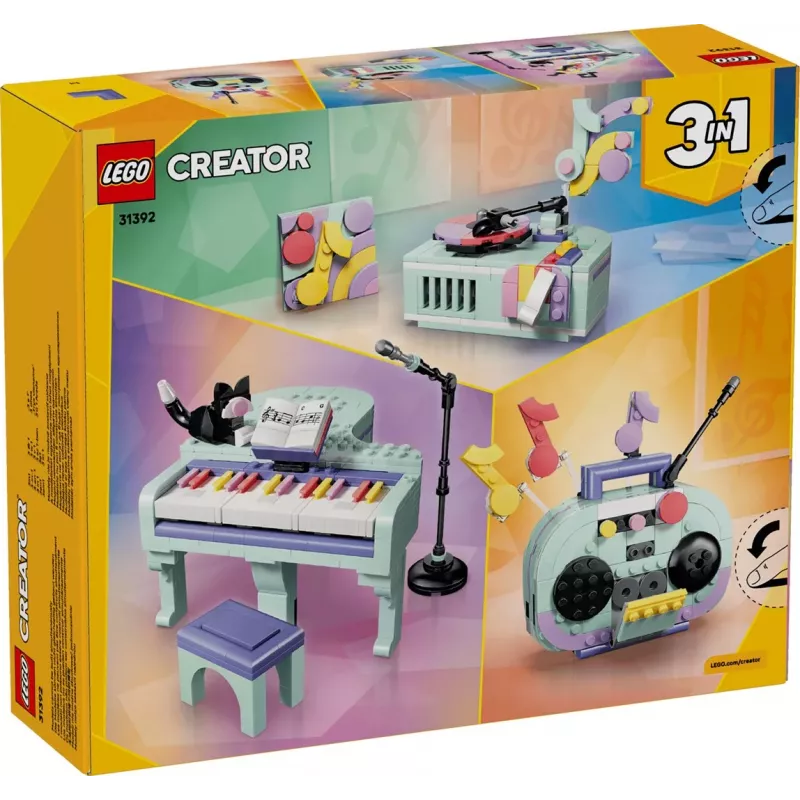LEGO Creator 3-in-1 31392 Music Decor Piano with Cat (485 pcs)