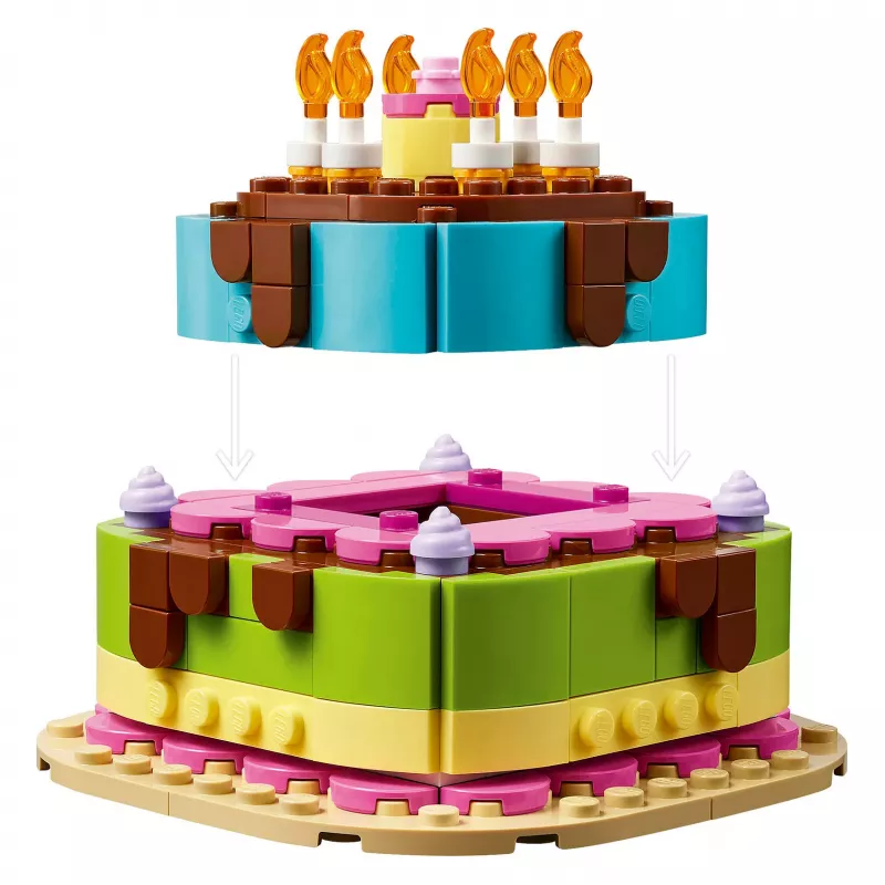 LEGO 40815 Birthday Party Cake - Buildable Cake with Candles (219 pcs)