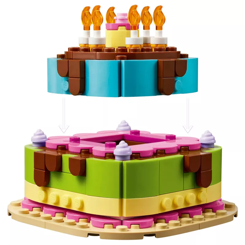 LEGO 40815 Birthday Party Cake - Buildable Cake with Candles (219 pcs)