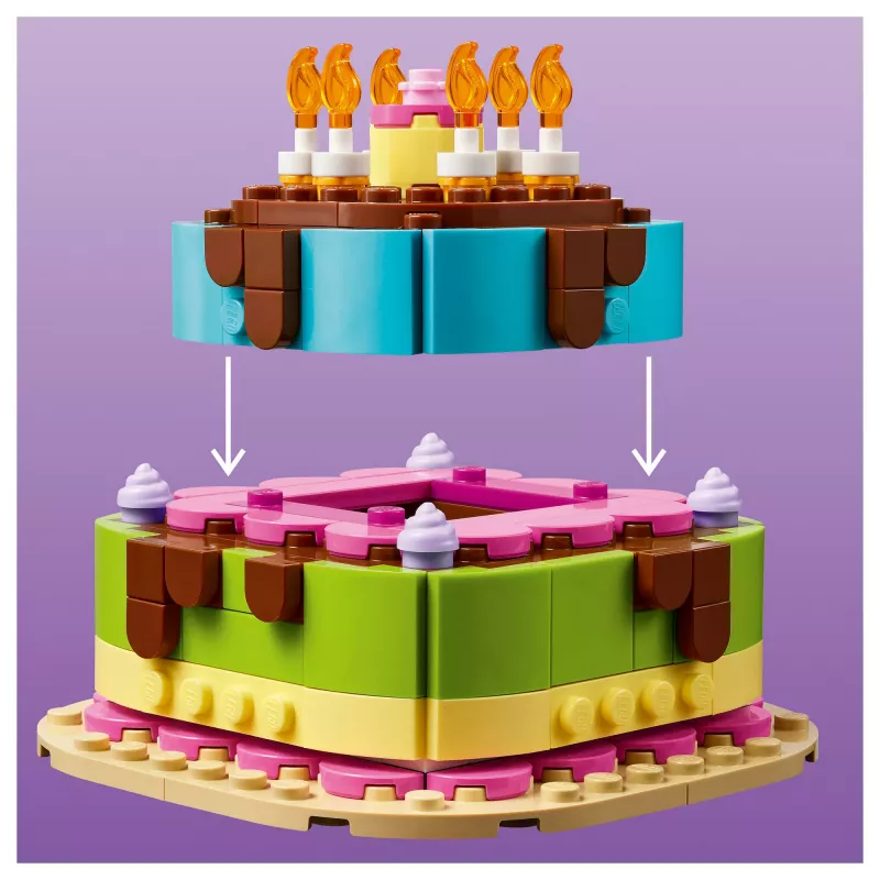 LEGO 40815 Birthday Party Cake - Buildable Cake with Candles (219 pcs)
