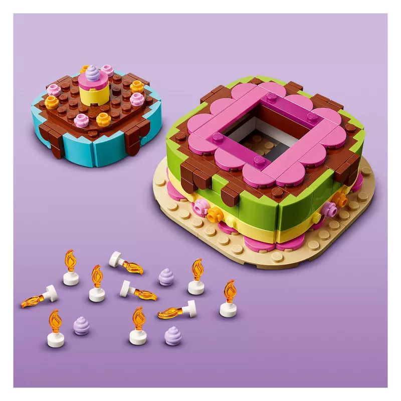 LEGO 40815 Birthday Party Cake - Buildable Cake with Candles (219 pcs)