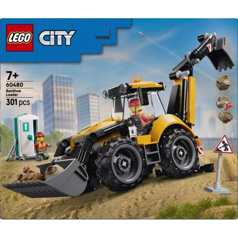LEGO City 60480 Yellow Backhoe Loader (301 pcs)