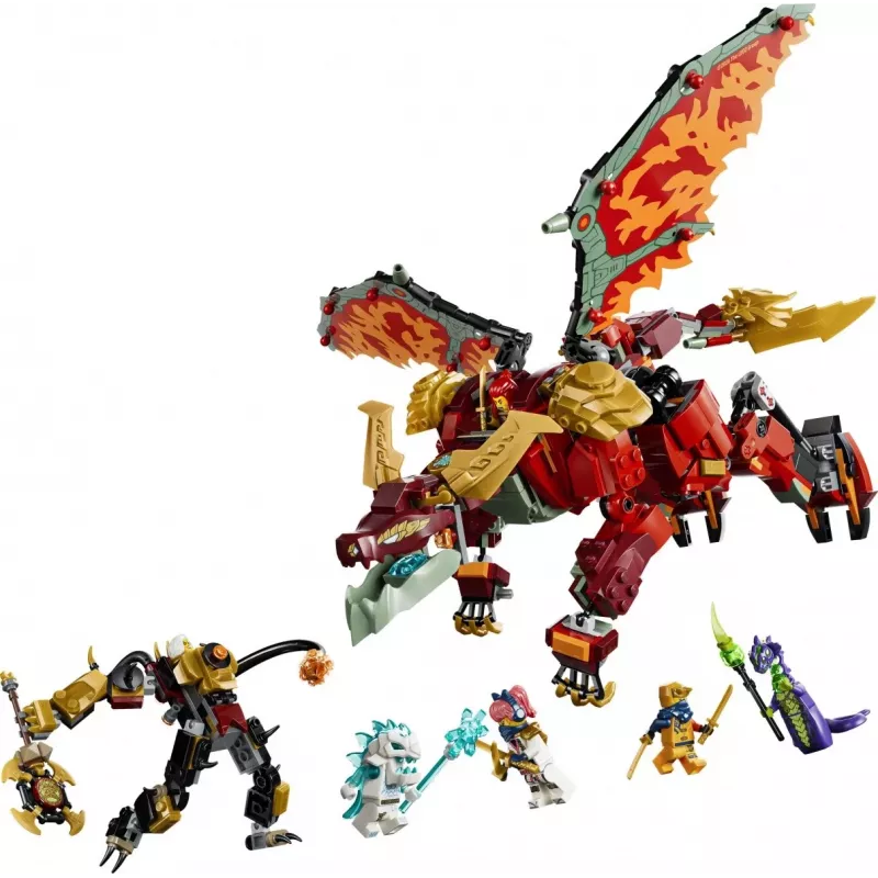 LEGO NINJAGO 71868 Wyldfyre's Transforming Dragon Mech (821 pcs)
