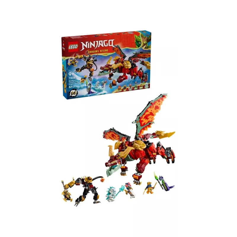 LEGO NINJAGO 71868 Wyldfyre's Transforming Dragon Mech (821 pcs)