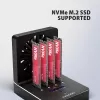 AXAGON ADSA-M2C44 USB4 40Gbps 4-Bay M.2 NVMe SSD Docking Station with Offline Clone Function, Aluminium, Active Cooling
