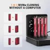 AXAGON ADSA-M2C44 USB4 40Gbps 4-Bay M.2 NVMe SSD Docking Station with Offline Clone Function, Aluminium, Active Cooling