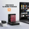 AXAGON ADSA-M2C44 USB4 40Gbps 4-Bay M.2 NVMe SSD Docking Station with Offline Clone Function, Aluminium, Active Cooling