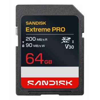 SanDisk Extreme PRO SDXC UHS-I 64GB Memory Card 200MB/s V30 U3