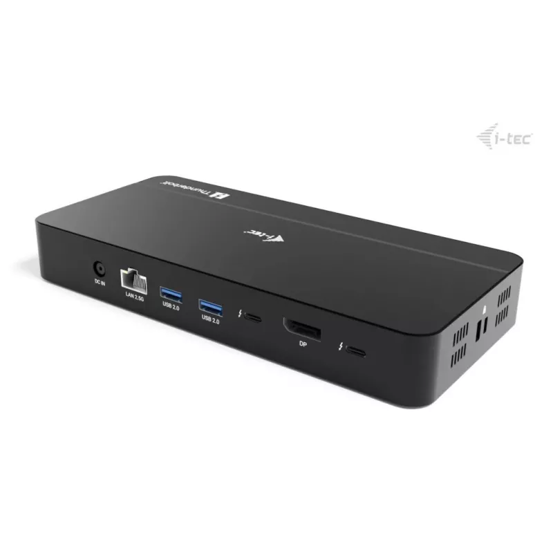 i-tec TB5 Triple Display Docking Station, 2x Thunderbolt 5, DP 2.1, 6x USB, M.2 NVMe slot, 2.5G LAN, SD/microSD, Audio, PD 140W