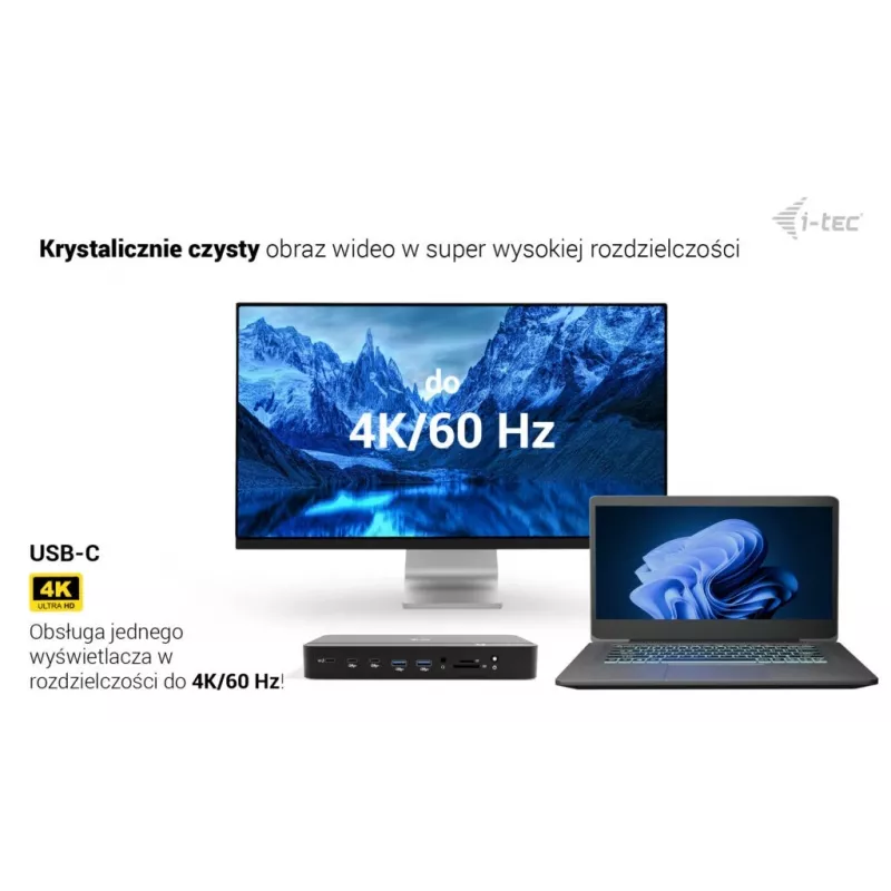 i-tec TB5 Triple Display Docking Station, 2x Thunderbolt 5, DP 2.1, 6x USB, M.2 NVMe slot, 2.5G LAN, SD/microSD, Audio, PD 140W