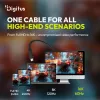 DIGITUS USB4 Version 2.0 Silicone Cable USB-C to USB-C 80Gbps 240W 16K 0.5m Black AK-300350-005-S