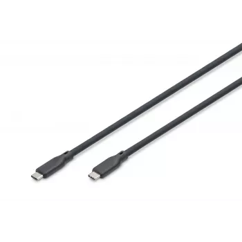 DIGITUS USB4 Version 2.0 Silicone Cable USB-C to USB-C 80Gbps 240W 16K 0.5m Black AK-300350-005-S