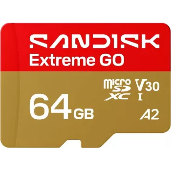 SanDisk Extreme microSDXC UHS-I 64GB Memory Card with SD Adapter (170MB/s, A2, V30, U3, Class 10)