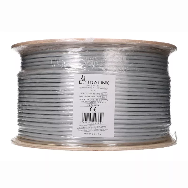 Extralink CAT6A F/FTP indoor twisted pair installation cable 305 m EX.96624