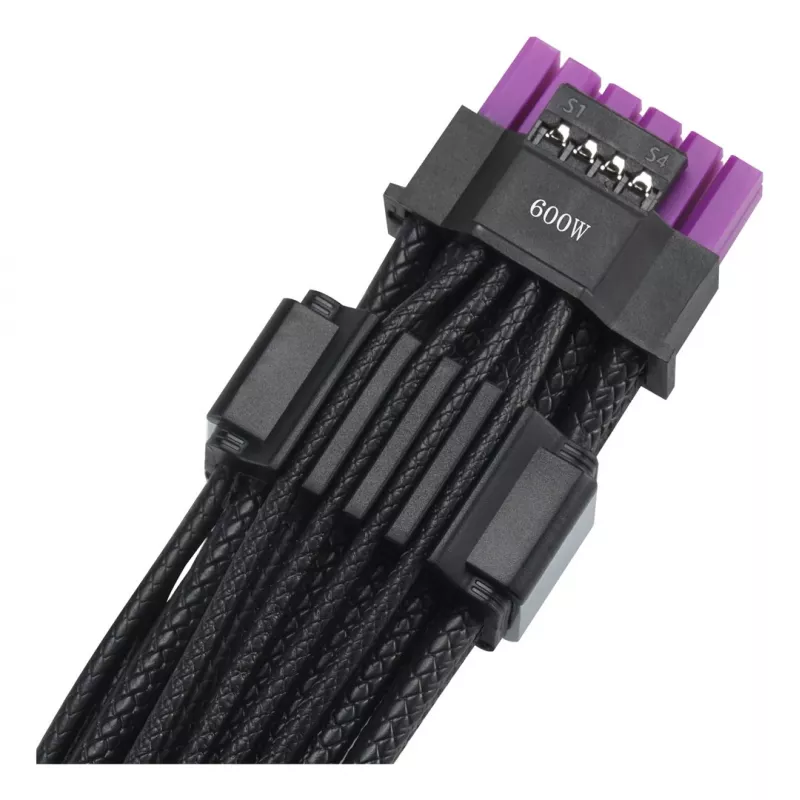 ASUS ROG Equalizer 12V-2x6 PCIe 5.1 / ATX 3.1 GPU Power Cable, 0.75 m, 16 AWG, Black (90YE00BN-B0QA00)