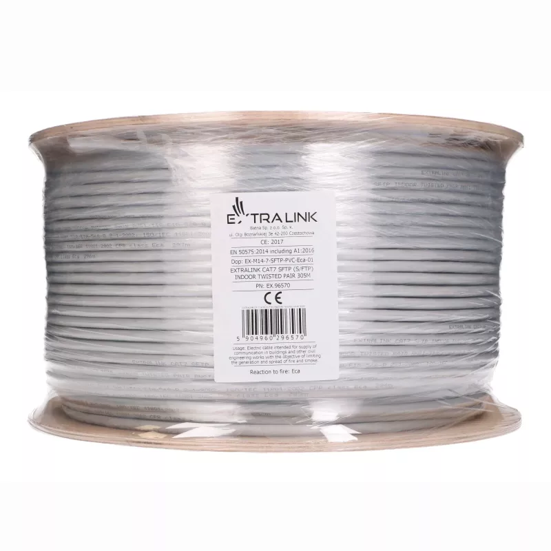 Extralink CAT7 S/FTP indoor twisted pair installation cable 305 m EX.96570