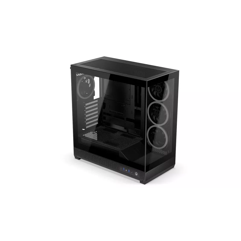 ENDORFY Fishtank 6000 Corona Mid-Tower PC Case - Black, Dual Tempered Glass, 4x ARGB Fans, USB-C, E-ATX
