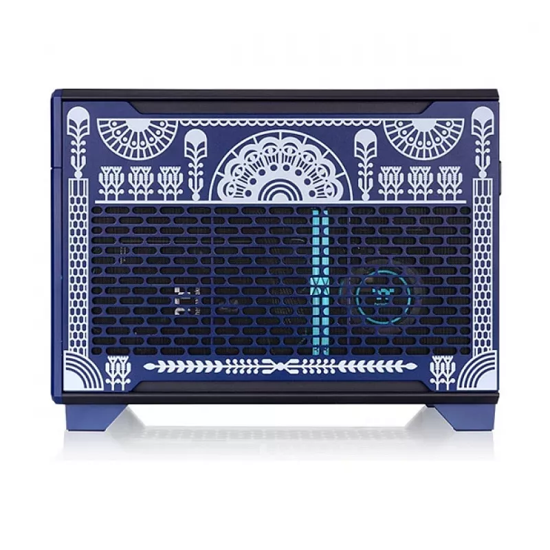 Thermaltake TR100 Koralie Edition Mini-ITX SFF Case Cobalt Blue - PCIe 4.0 Riser, SFX PSU, 360mm GPU - CA-11A-00SPNN-AR