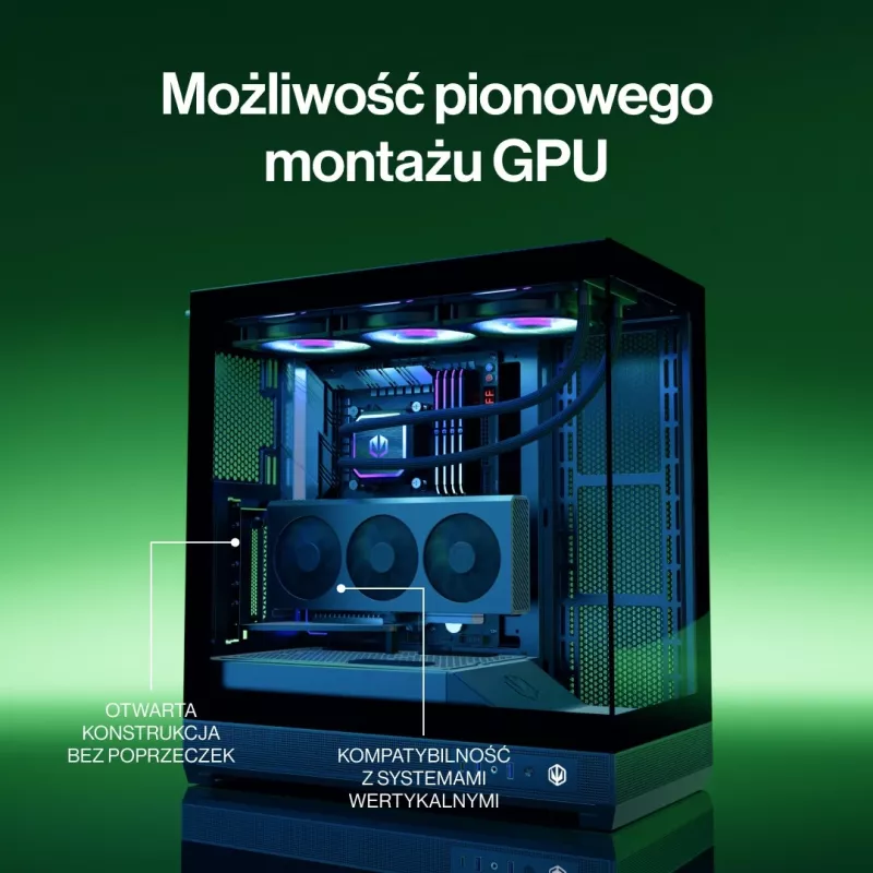 ENDORFY Fishtank 6000 Flex Mid-Tower PC Case - Black, Dual Tempered Glass, USB-C, E-ATX, Back-Connect Ready (No Fans)