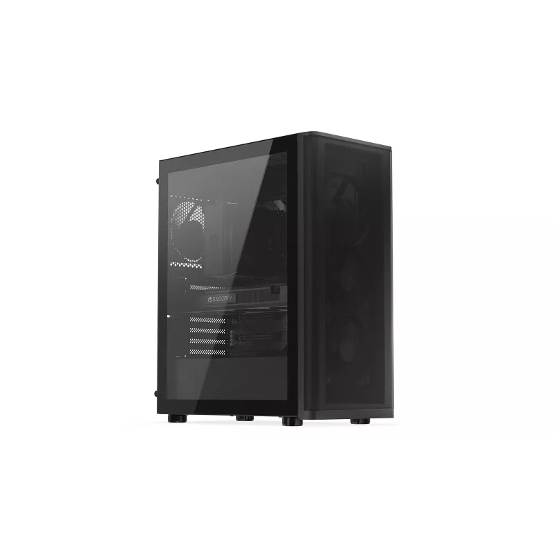 ENDORFY Ventum 400 Air ATX PC Case - Black, Tempered Glass, 4x Stratus 120 PWM Fans, USB-C