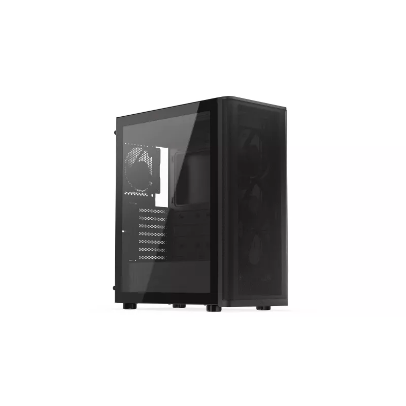 ENDORFY Ventum 400 Air ATX PC Case - Black, Tempered Glass, 4x Stratus 120 PWM Fans, USB-C