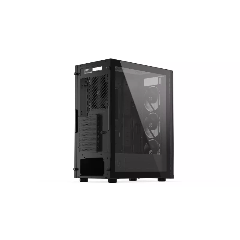 ENDORFY Ventum 400 Air ATX PC Case - Black, Tempered Glass, 4x Stratus 120 PWM Fans, USB-C
