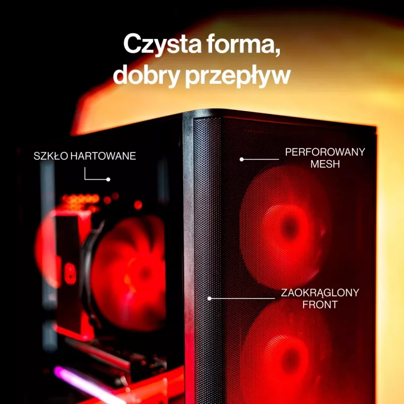 ENDORFY Ventum 400 Air ATX PC Case - Black, Tempered Glass, 4x Stratus 120 PWM Fans, USB-C