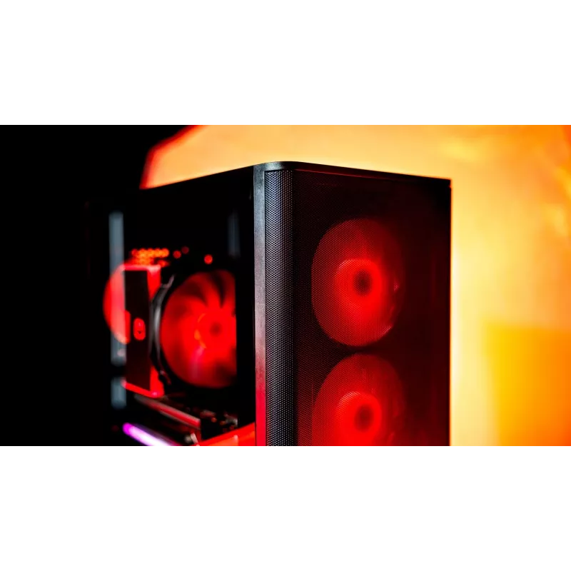 ENDORFY Ventum 400 Air ATX PC Case - Black, Tempered Glass, 4x Stratus 120 PWM Fans, USB-C