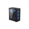 ENDORFY Ventum 400 ARGB ATX PC Case - Black, Tempered Glass, 4x Stratus 120 PWM ARGB Fans, ARGB & PWM Controller, USB-C