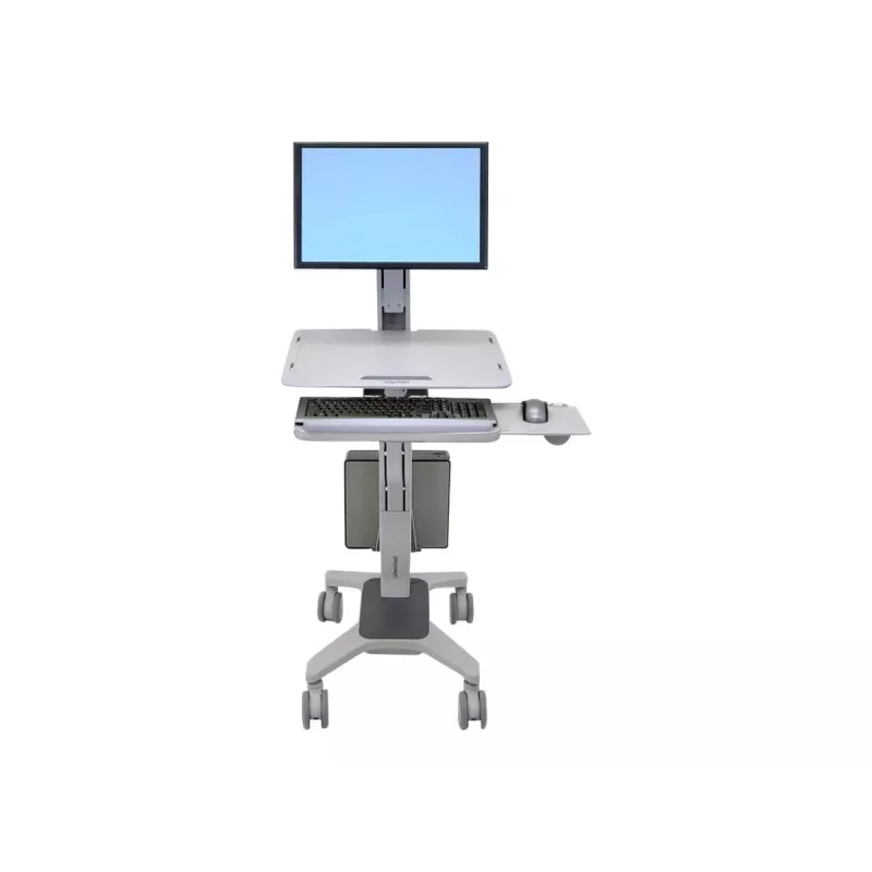 Ergotron WorkFit C-Mod Single LD Sit-Stand Workstation Cart 24-198-055 up to 27 inch