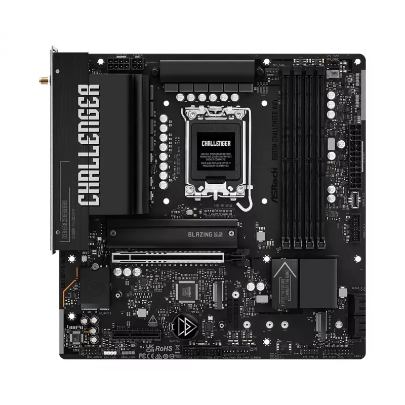 ASRock B860M Challenger WiFi LGA1851 mATX DDR5 Motherboard (90-MXBUP0-A0UAYZ)