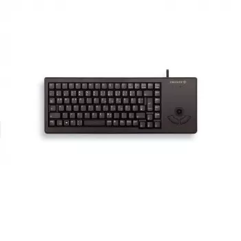 Cherry G84-5400 XS Trackball Compact Keyboard Spanish Layout USB Black