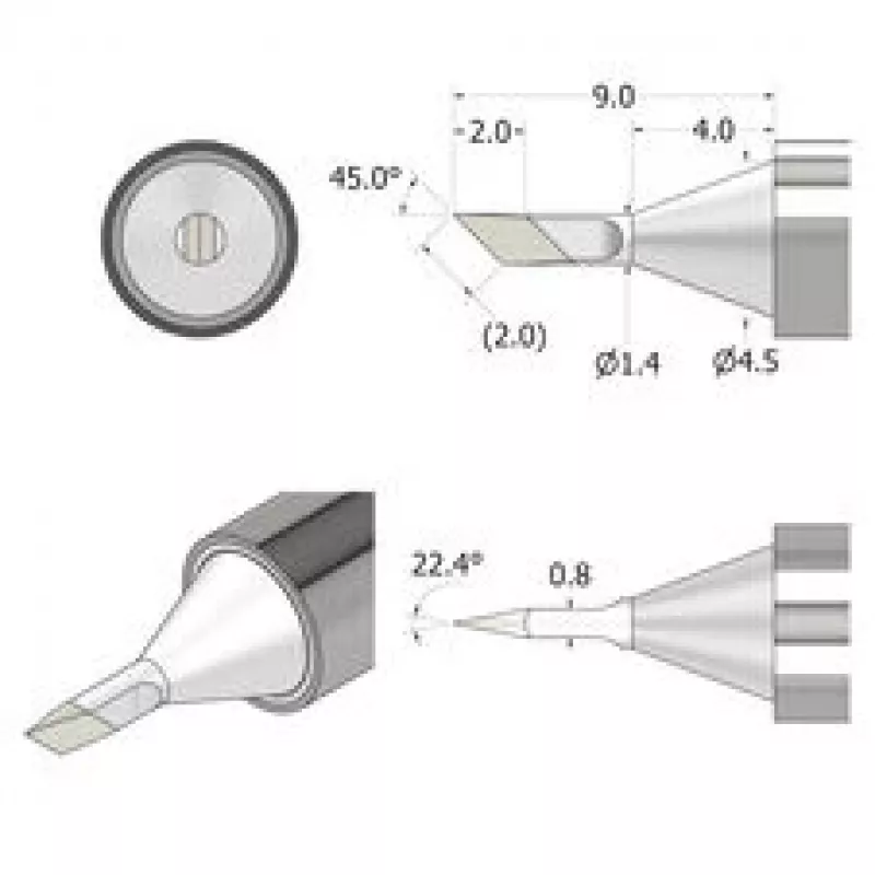 iFixit FixHub Soldering Tip Knife 1.4mm IF145-842-1 Silver