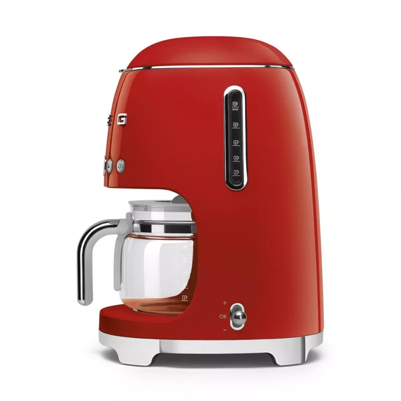 Smeg DCF02RDEU 50's Style Drip Filter Coffee Machine 10-Cup 1.4L Red