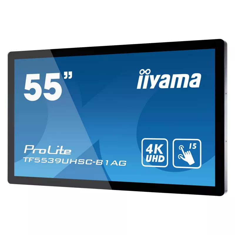 Iiyama ProLite TF5539UHSC-B1AG 55 inch 4K UHD PCAP 50-Touch IPS LED Monitor Black