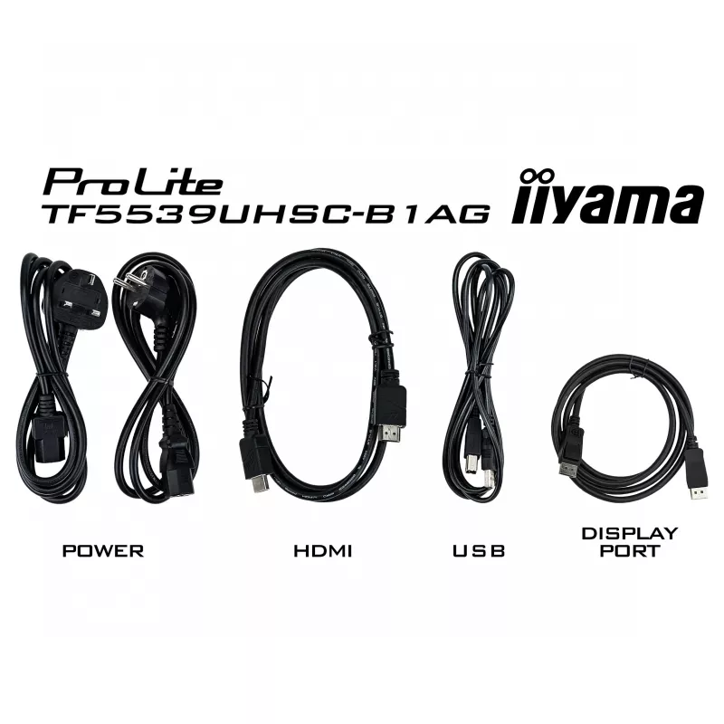 Iiyama ProLite TF5539UHSC-B1AG 55 inch 4K UHD PCAP 50-Touch IPS LED Monitor Black