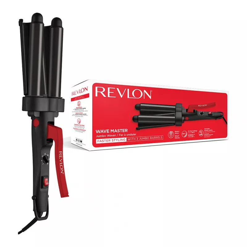 Revlon RVIR3056UKE Hot Air Brush - Black/Red - 2.5m Cord - Hair Styling Set