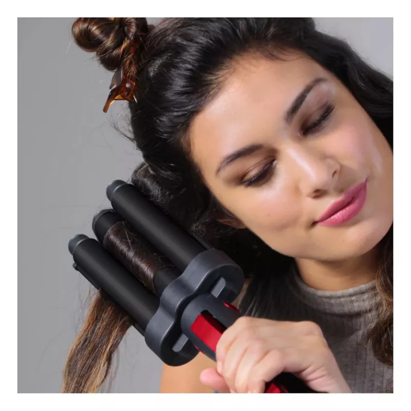 Revlon RVIR3056UKE Hot Air Brush - Black/Red - 2.5m Cord - Hair Styling Set