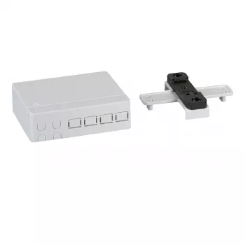 EFB-ELEKTRONIK FTTH Indoor DIN Rail Box for 4 Fibers, 4 Couplings and Fiber Overlength Storage