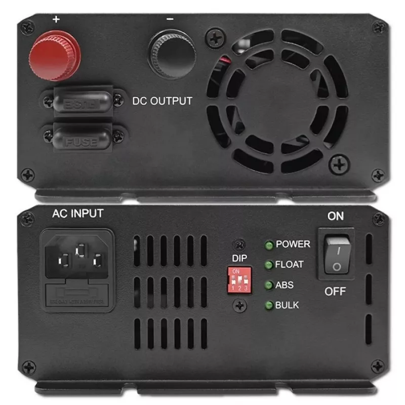 Qoltec Intelligent Professional Monolith Battery Charger for LiFePO4 AGM GEL SLA Batteries | 40A | 12V