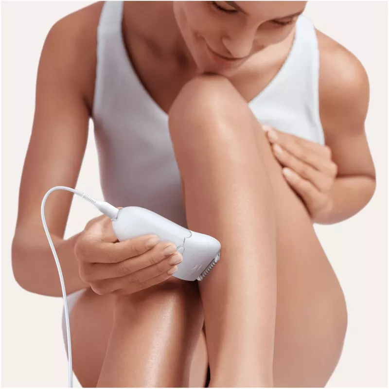Braun Silk-épil 5 5-825 Power Epilator, White/Pink, 28 Tweezers, MicroGrip, Corded