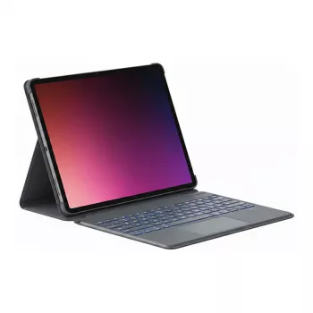 Inateck Keyboard for iPad Air 13-inch / iPad Pro 12.9-inch, QWERTZ Layout, Space Gray, Bluetooth 5.2, Backlit, with Trackpad