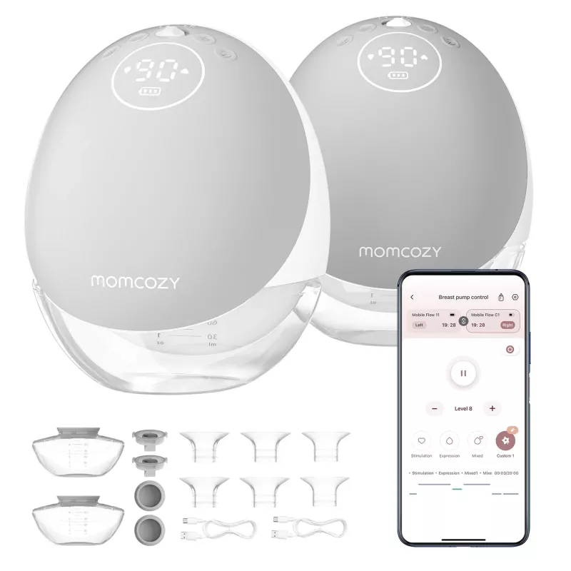 Momcozy M9 Double Wearable Electric Breast Pump Gray 150ml