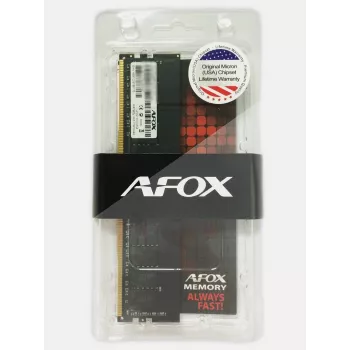AFOX AFLD44EN1P 4GB DDR4 2400MHz PC4-19200 Non-ECC Unbuffered CL17 1.2V Desktop RAM Module