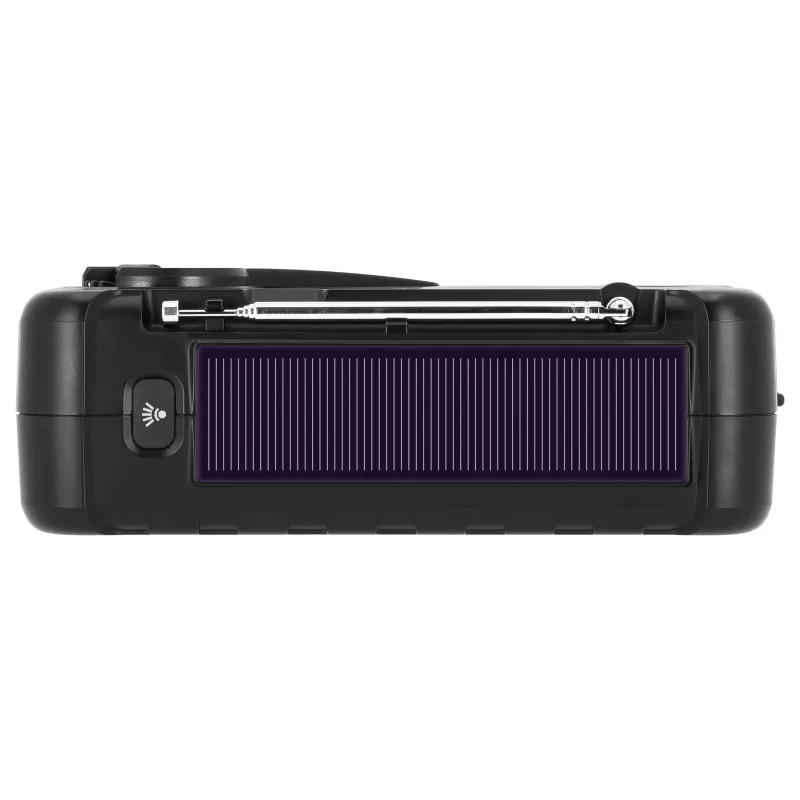 TechniSat TechniRadio Solar 2 DAB+/FM Portable Radio with Solar Panel and Hand Crank, Black/Orange