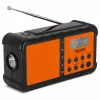 TechniSat TechniRadio Solar 2 DAB+/FM Portable Radio with Solar Panel and Hand Crank, Black/Orange