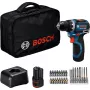Bosch Professional GSR 12V-32 Cordless Drill Driver, 12V, Blue/Black, 2x 2.0Ah Li-Ion Batteries, 24-Piece Accessory Set, Tool Bag