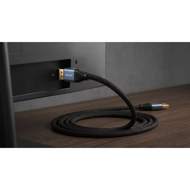 SAVIO CL-210 DisplayPort 2.1 Cable 2m Black